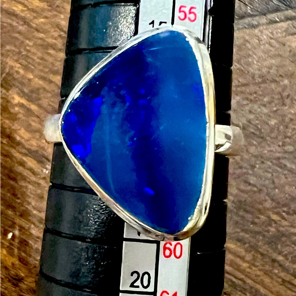 925 Sterling, silver natural gemstone ring size 8 1/4